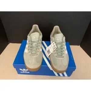 adidas | Shoes | New Adidas Gazelle Indoor Silver Pebblesilver Greencloud  Wht Shoes M85w95 | Poshmark